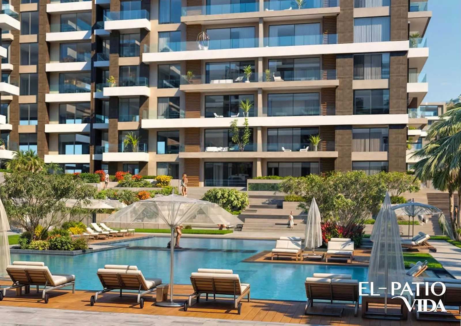 El Patio Vida area and architectural design